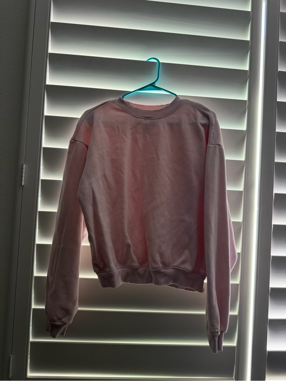 SKIMS women’s Crewneck Sweater in Light Pink